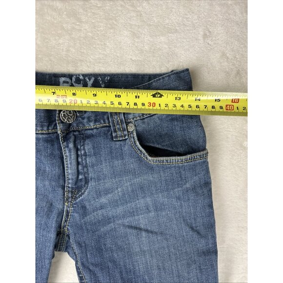 Roxy Sunset Beach Flare Fit Jeans Sz 3 Low Rise Y2K denim Youth - Picture 6 of 10